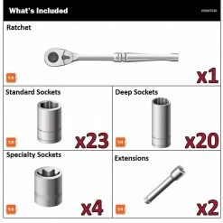 Husky 1/4 in. Drive Mechanics Tool Set (50-Piece) 12 Husky 1/4 in. Drive Mechanics Tool Set (50-Piece) -ToolHub Shop husky mechanics tool sets h50mts4d e1 1000