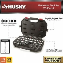 Husky Mechanics Tool Set (75-Piece) -ToolHub Shop husky mechanics tool sets h75mts 40 1000