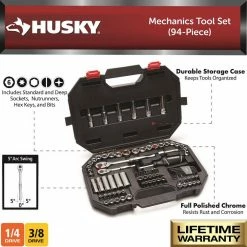 Husky Mechanics Tool Set (94-Piece) -ToolHub Shop husky mechanics tool sets h94mts 40 1000