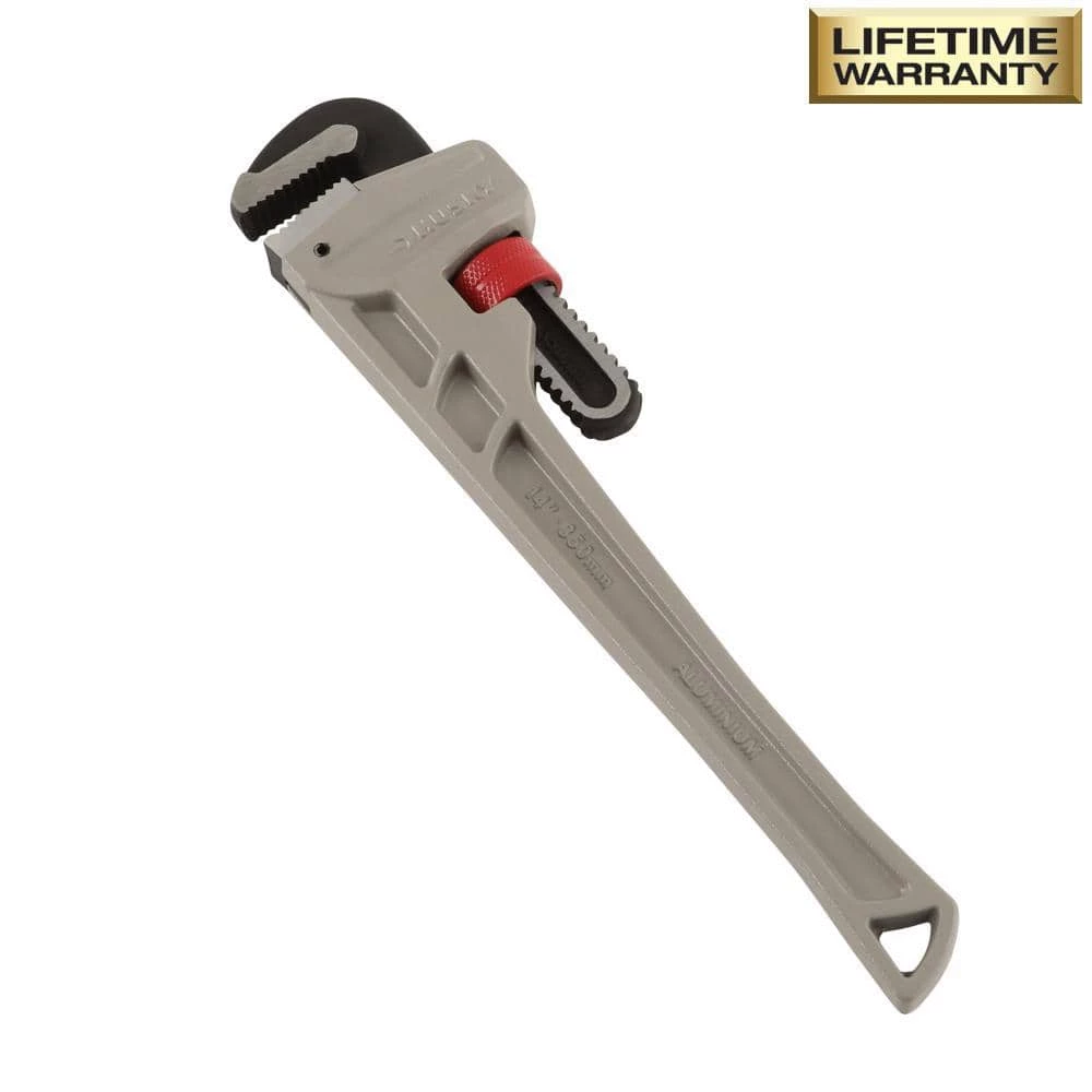 Husky 14 in. Aluminum Pipe Wrench with 1-1/2 in. Jaw Capacity 6 Husky 14 in. Aluminum Pipe Wrench with 1-1/2 in. Jaw Capacity - Image 4