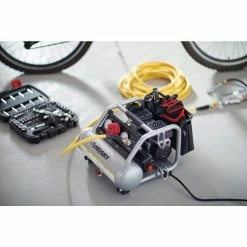 Husky 1 Gal. Portable Electric-Powered Silent Air Compressor 22 Husky 1 Gal. Portable Electric-Powered Silent Air Compressor -ToolHub Shop husky portable air compressors 3300113 66 1000