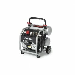 Husky 4.5 Gal. Portable Electric-Powered Silent Air Compressor -ToolHub Shop husky portable air compressors 3320445 4f 1000