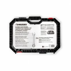Husky 72-Tooth Ratcheting SAE/MM Combination Wrench Set (20-Piece) -ToolHub Shop husky ratcheting wrenches hrw20pcsmn 06 44 1000