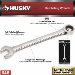 Husky Ratcheting SAE Combination Wrench Set (7-Piece) -ToolHub Shop husky ratcheting wrenches hrw7pcsaen 40 1000