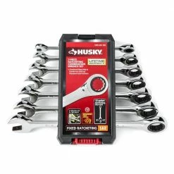 Husky Ratcheting SAE Combination Wrench Set (7-Piece) -ToolHub Shop husky ratcheting wrenches hrw7pcsaen 4f 1000