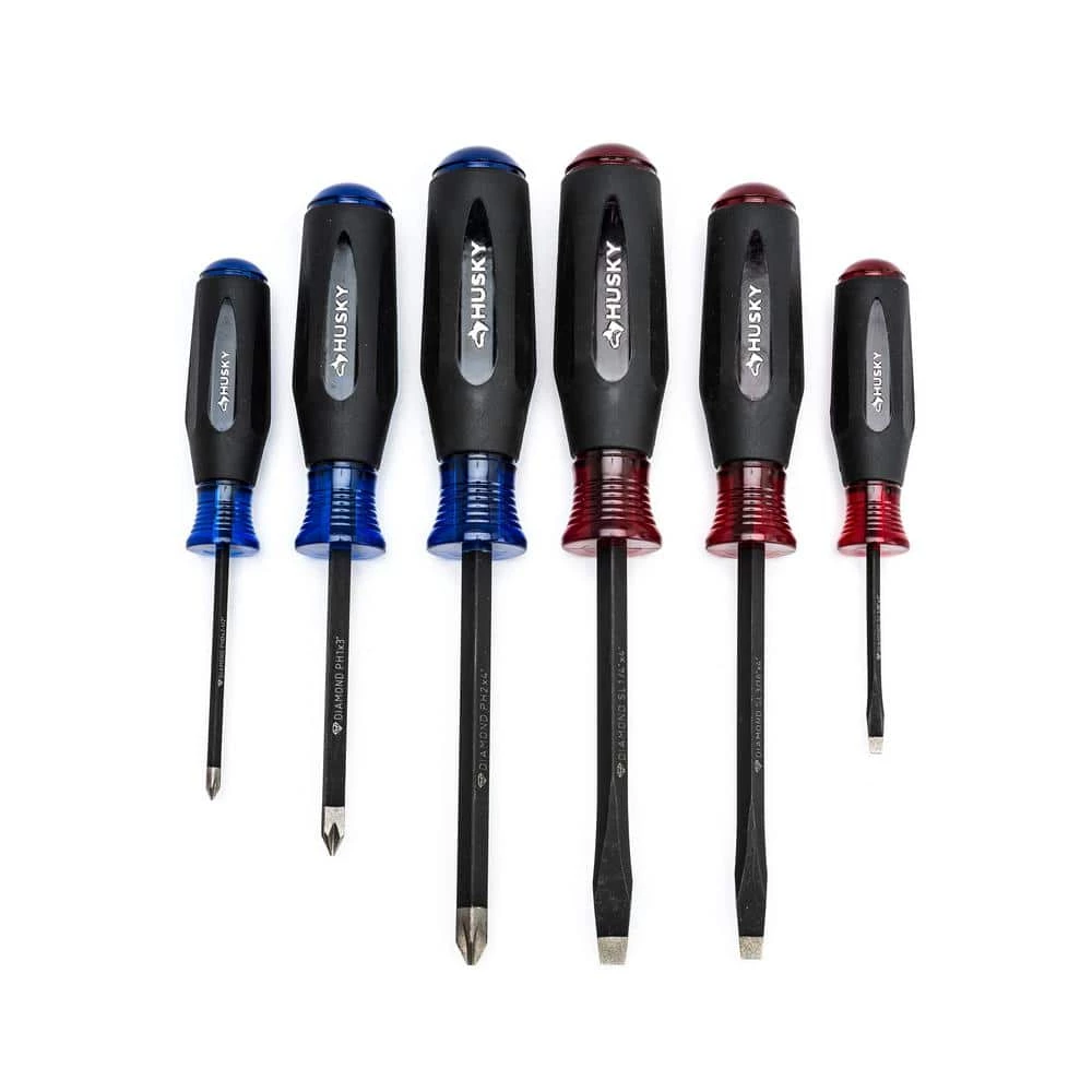 Husky Diamond Tip Magnetic Screwdriver Set (6-Piece) 6 Husky Diamond Tip Magnetic Screwdriver Set (6-Piece) - Image 4