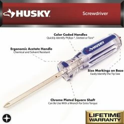 Husky Variety Screwdriver Set (6-Piece) -ToolHub Shop husky screwdriver sets h6pcsds e1 1000