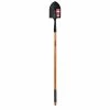 Husky 47 in. L Wood Handle Floral Steel Digging Shovel with Grip
