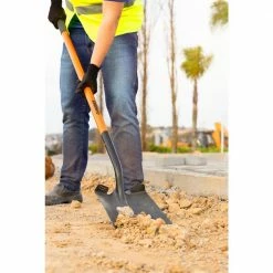 Husky 5-Piece 47 in. L Wood Handle Carbon Steel Transfer Shovel with Grip Garden Tool Set -ToolHub Shop husky shovels 78115 942 fa 1000