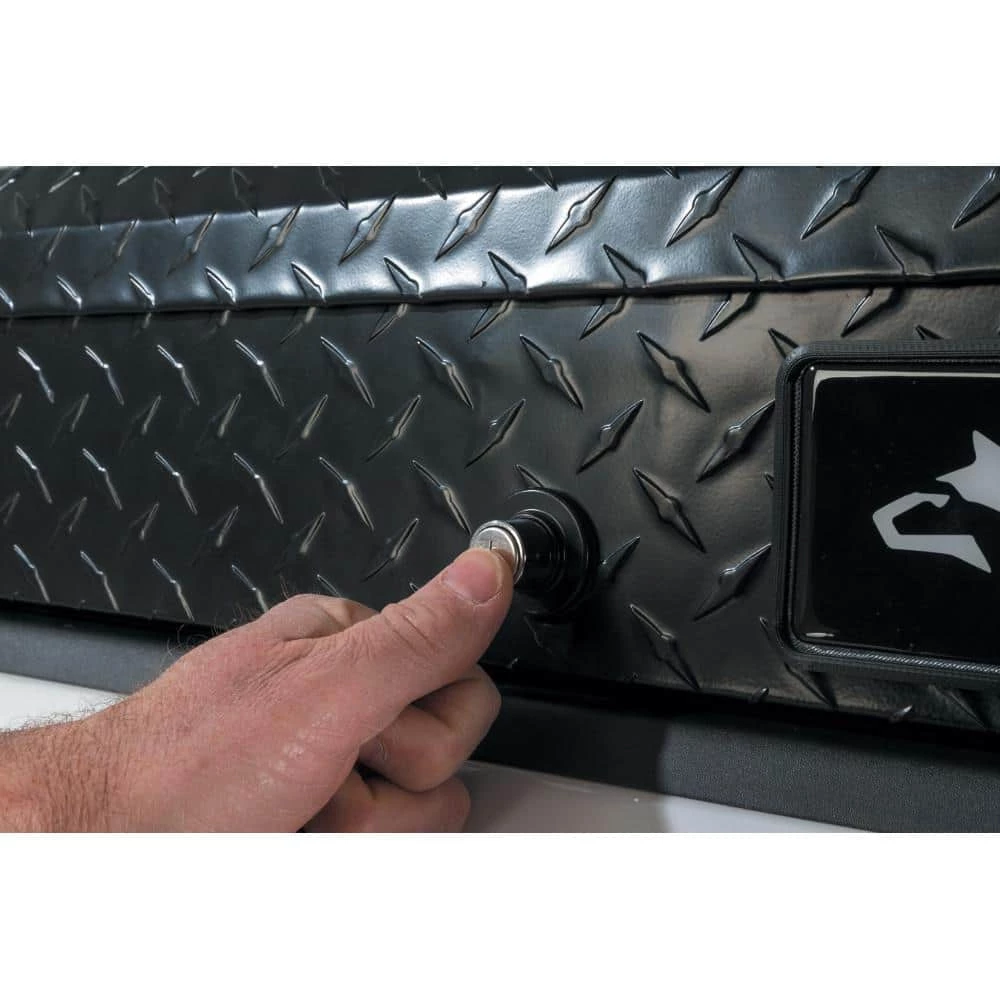 Husky 46.8 in. Matte Black Aluminum Lo-Side Side Mount Truck Tool Box 5 Husky 46.8 in. Matte Black Aluminum Lo-Side Side Mount Truck Tool Box - Image 3