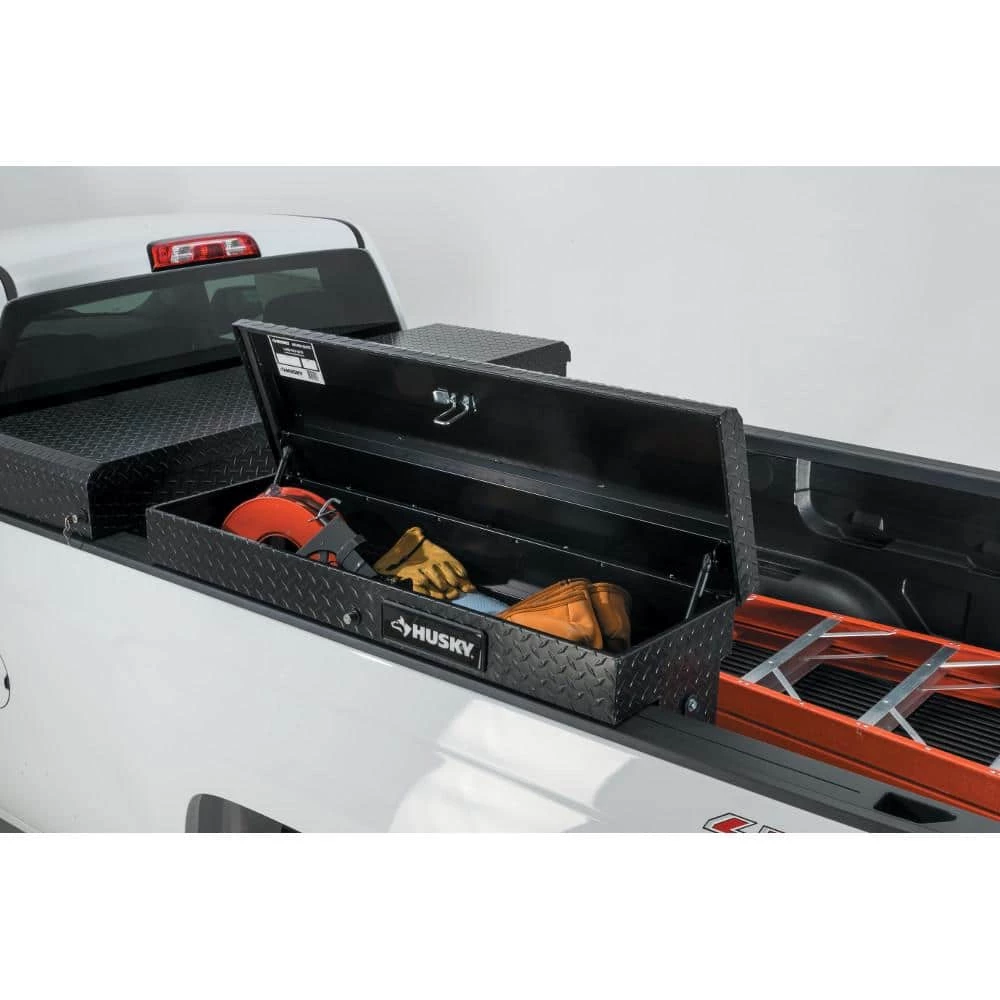 Husky 46.8 in. Matte Black Aluminum Lo-Side Side Mount Truck Tool Box 9 Husky 46.8 in. Matte Black Aluminum Lo-Side Side Mount Truck Tool Box - Image 7