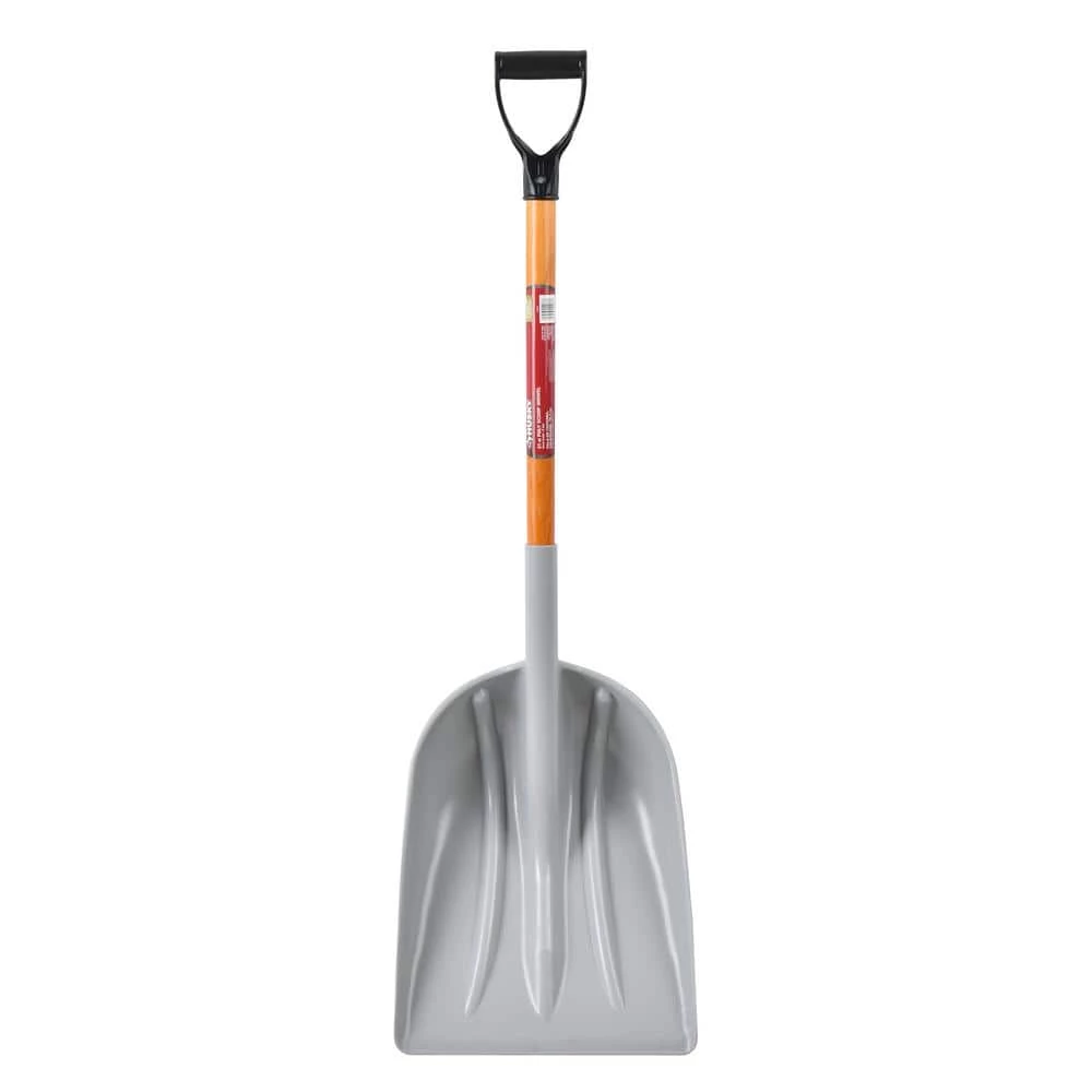 Husky 31 in. D-Grip Short Wood Handle Poly Scoop Shovel 3 Husky 31 in. D-Grip Short Wood Handle Poly Scoop Shovel