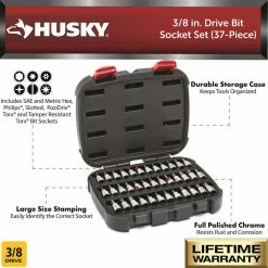 Husky 3/8 in. Drive Master Bit Socket Set (37-Piece) -ToolHub Shop husky socket sets h3dbs37pc 40 1000