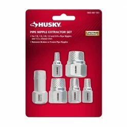 Husky Pipe Nipple Extractor Set (6-Piece) 7 Husky Pipe Nipple Extractor Set (6-Piece) -ToolHub Shop husky specialty plumbing tools 410 391 0111 e1 1000