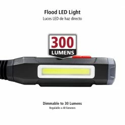 Husky 400 Lumens Rechargeable Flex Work Light -ToolHub Shop husky standing work lights fl400hd 4f 1000