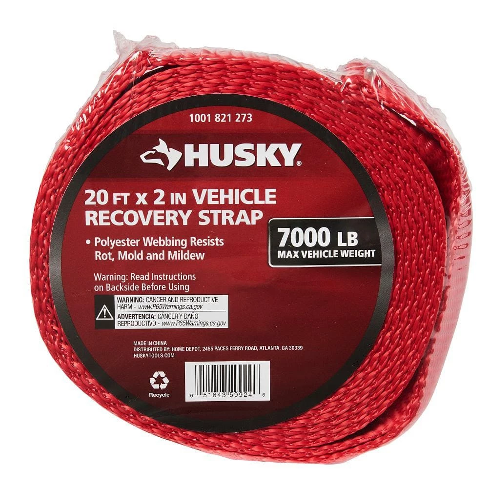 Husky 20 ft. Vehicle Recovery Strap 3 Husky 20 ft. Vehicle Recovery Strap