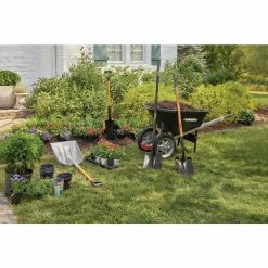 Husky 6 cu. ft. Poly Wheelbarrow with Dual Flat Free Tires -ToolHub Shop husky wheelbarrows wb5 fa 1000
