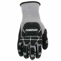 Husky Large ANSI 2 Cut Level Nitrile Coated Impact Work Glove -ToolHub Shop husky work gloves hk37130 lcc6 1f 1000