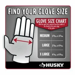 Husky Large ANSI 2 Cut Level Nitrile Coated Impact Work Glove -ToolHub Shop husky work gloves hk37130 lcc6 44 1000