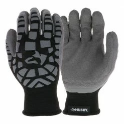 Husky Large Micro Armor Latex Foam Dipped Cut 1 -ToolHub Shop husky work gloves hk37131 lcc9 66 1000