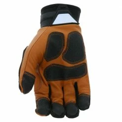 Husky Large Grain Goatskin Leather Performance Impact Work Glove with Spandex Back -ToolHub Shop husky work gloves hk84015 lcc6 a0 1000