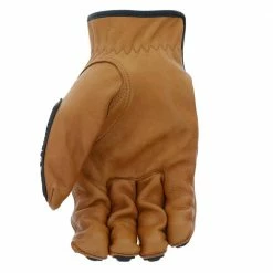 Husky Large Premium Grain Cowhide Leather Heavy Duty Impact Work Glove -ToolHub Shop husky work gloves hk84016 lcc6 4f 1000