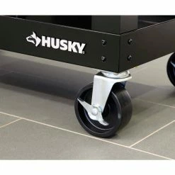 Husky 3 ft. Portable Solid Wood Top Workbench with Casters in Black -ToolHub Shop husky workbenches g3600s us a0 1000