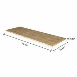 Husky 72 in. Solid Wood Work Surface for Ready-to-Assemble 6-ft. adjustable height workbench -ToolHub Shop husky workbenches g7200as us e1 1000