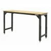 Husky 6 ft. Solid Wood Top Workbench in Black 2 Husky 6 ft. Solid Wood Top Workbench in Black -ToolHub Shop husky workbenches g7200s1 us 64 1000