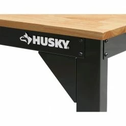 Husky 6 ft. Solid Wood Top Workbench in Black -ToolHub Shop husky workbenches g7200s1 us c3 1000