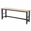 Husky 8 ft. Adjustable Height Solid Wood Top Workbench in Black for Ready to Assemble Steel Garage Storage System 2 Husky 8 ft. Adjustable Height Solid Wood Top Workbench in Black for Ready to Assemble Steel Garage Storage System -ToolHub Shop husky workbenches g9600 us1 64 1000