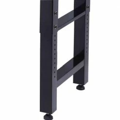 Husky 8 ft. Adjustable Height Solid Wood Top Workbench in Black for Ready to Assemble Steel Garage Storage System -ToolHub Shop husky workbenches g9600 us1 66 1000