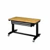 Husky 46 in. Adjustable Height Work Table with 2-Drawers in Black -ToolHub Shop husky workbenches holt4602b12 64 1000