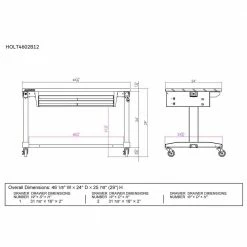 Husky 46 in. Adjustable Height Work Table with 2-Drawers in Black -ToolHub Shop husky workbenches holt4602b12 a0 1000
