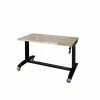 Husky 46 in. W x 24 in. D Steel Adjustable Height Solid Wood Top Workbench Table in Black 2 Husky 46 in. W x 24 in. D Steel Adjustable Height Solid Wood Top Workbench Table in Black -ToolHub Shop husky workbenches holt46xdb12 64 1000