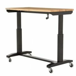 Husky 46 in. W x 24 in. D Steel Adjustable Height Solid Wood Top Workbench Table in Black 22 Husky 46 in. W x 24 in. D Steel Adjustable Height Solid Wood Top Workbench Table in Black -ToolHub Shop husky workbenches holt46xdb12 66 1000