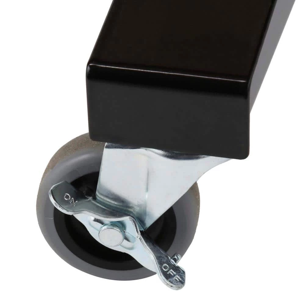 Husky 46 in. W x 24 in. D Steel Adjustable Height Solid Wood Top Workbench Table in Black 16 Husky 46 in. W x 24 in. D Steel Adjustable Height Solid Wood Top Workbench Table in Black - Image 14