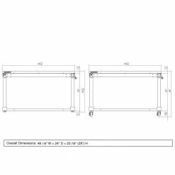 Husky 46 in. Adjustable Height Work Table in White -ToolHub Shop husky workbenches holt46xdbj2 40 1000