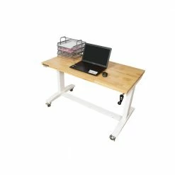Husky 46 in. Adjustable Height Work Table in White -ToolHub Shop husky workbenches holt46xdbj2 66 1000