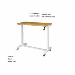 Husky 46 in. Adjustable Height Work Table in White -ToolHub Shop husky workbenches holt46xdbj2 a0 1000