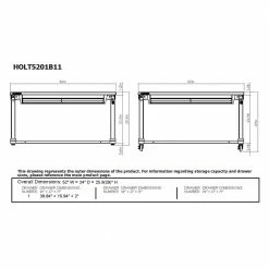 Husky 52 in.W x 24 in. D Steel 1-Drawer Adjustable Height Workbench with Dark Stained Wood Top in Gloss Black 19 Husky 52 in.W x 24 in. D Steel 1-Drawer Adjustable Height Workbench with Dark Stained Wood Top in Gloss Black -ToolHub Shop husky workbenches holt5201b11 1d 1000