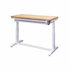 Husky 52 in. Adjustable Height Workbench Table with 2-Drawers in White 25 Husky 52 in. Adjustable Height Workbench Table with 2-Drawers in White -ToolHub Shop husky workbenches holt5202bj1 44 1000