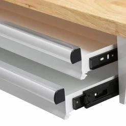 Husky 52 in. W x 24 in. D Steel 2-Drawer Adjustable Height Solid Wood Top Workbench Table in White 31 Husky 52 in. W x 24 in. D Steel 2-Drawer Adjustable Height Solid Wood Top Workbench Table in White -ToolHub Shop husky workbenches holt5202bj2 31 1000