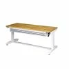 Husky 62 in. Adjustable Height Work with 2-Drawers Table in White -ToolHub Shop husky workbenches holt6202bj2 64 1000