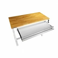 Husky 62 in. Adjustable Height Work with 2-Drawers Table in White -ToolHub Shop husky workbenches holt6202bj2 fa 1000