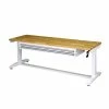Husky 72 in. 2-Drawers Adjustable Height Work Table in White 1 Husky 72 in. 2-Drawers Adjustable Height Work Table in White -ToolHub Shop husky workbenches holt7202bj2 64 1000