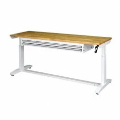 Husky 72 in. 2-Drawers Adjustable Height Work Table in White -ToolHub Shop husky workbenches holt7202bj2 c3 1000