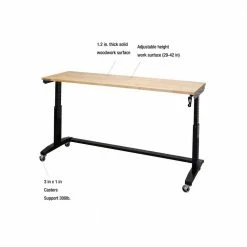 Husky 72 in. Adjustable Height Work Table 15 Husky 72 in. Adjustable Height Work Table -ToolHub Shop husky workbenches holt72xdb11 a0 1000