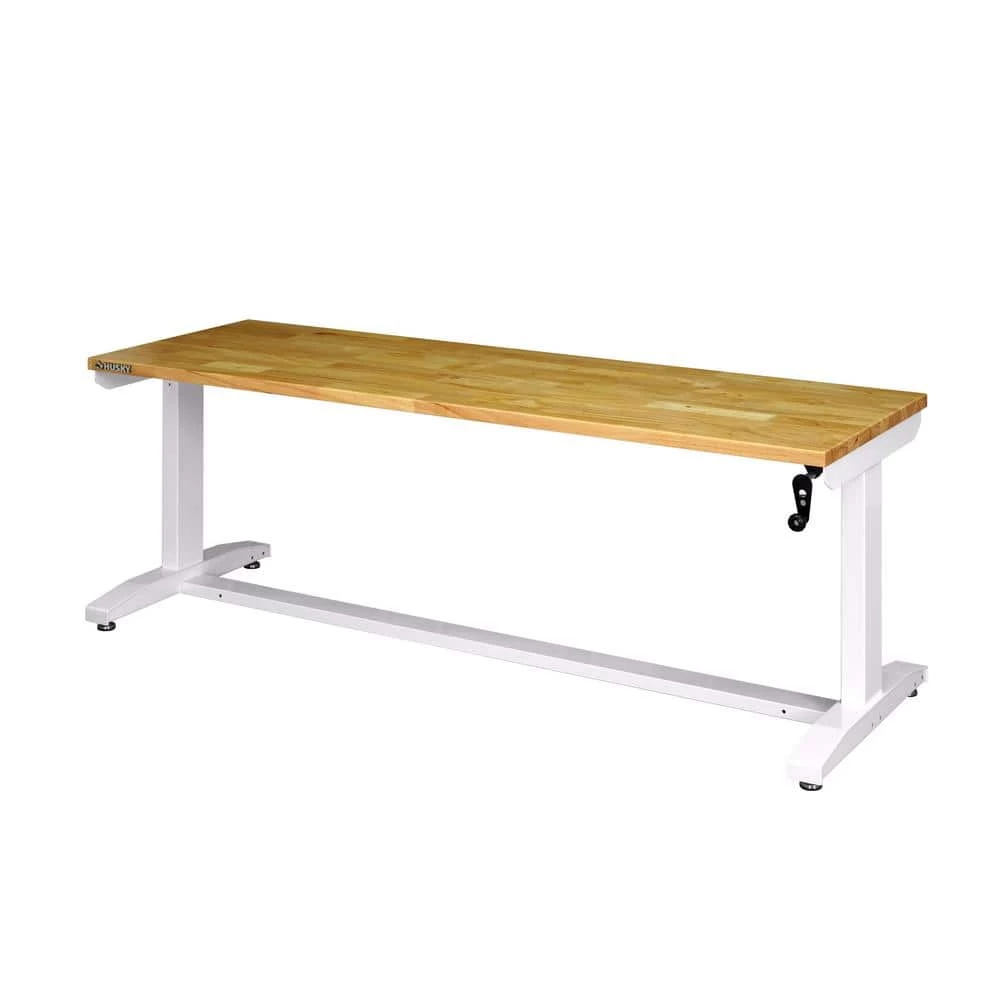 Husky 72 in. Adjustable Height Work Table in White 3 Husky 72 in. Adjustable Height Work Table in White