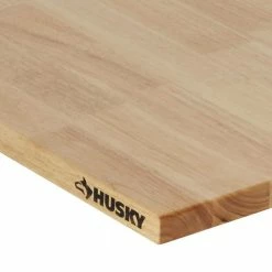 Husky 84 in. Solid Wood Work Surface for Heavy Duty Welded Steel Garage Storage System -ToolHub Shop husky workbenches htc1000003 40 1000